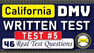 2024 California DMV Written Test 5  46 Real Test Questions  California DMV Practice Test [upl. by Hadnama]