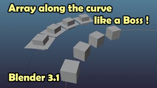 Array objects along the curve without distortion Like a Boss in Blender 31 [upl. by Charline906]