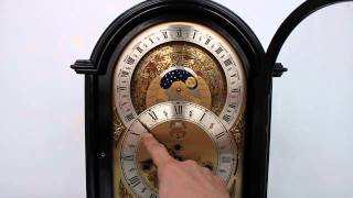 Christiaan Huygens clock 3 melodies Moonpase  Month dish [upl. by Esoryram634]