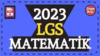 2023 LGS MATEMATİK PDF  LGS Matematik Soru Çözümleri [upl. by Mehetabel]