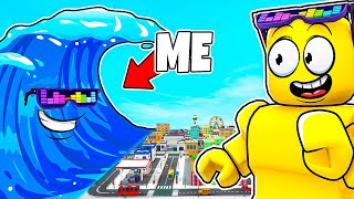 Becoming a TSUNAMI In Roblox [upl. by Lahsiv]