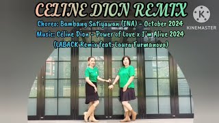 Celine Dion Remix Line Dance Choreo Bambang Satiyawan INA Demo by  💃 Yunie and Elis [upl. by Xirdnek172]