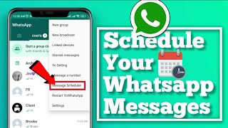 how to schedule WhatsApp messages  auto send WhatsApp message New tricks [upl. by Madox]