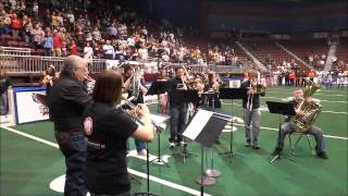 Casper College Brass Ensemble Plays National Anthem at Cavalry Game [upl. by Nylarat]