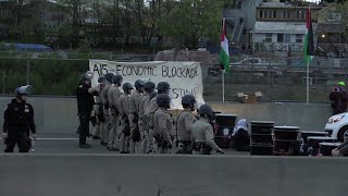 Protesters block Golden Gate Bridge I880 [upl. by Meikah]