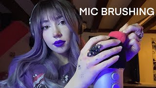 Mic Brushing With and Without Cover ASMR  Mic Pumping Hand Movements Mic Tapping Mic Scratching [upl. by Alig]