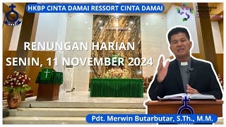 RENUNGAN HARIAN Senin 11 November 2024  Yesaya 5  21  Pdt Merwin Butarbutar STh MM [upl. by Brittney155]