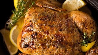 Lemon Garlic SLOW COOKER Roast Chicken [upl. by Onairotciv]