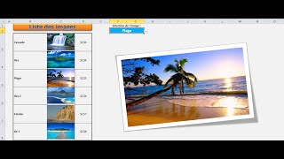 Excel  Comment afficher des Images grâce à une Liste Déroulante [upl. by Yeslehc]