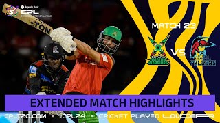 Extended Highlights  Guyana Amazon Warriors vs Antigua and Barbuda Falcons  CPL 2024 [upl. by Atikcir]