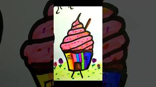 Ice cream house Drwaing for kidsicecreamhousedrawing [upl. by Llehcam]