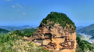 One of the four largest grottoes in China Tianshui Maijishan Grottoes【Curious China】 [upl. by Pinebrook921]