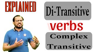 DiTransitive  ComplexTransitive verb  Concept Explained  Sir Ali Shan Raoenglishmdcatenglish [upl. by Aja]