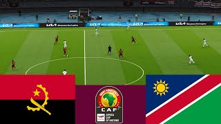 Angola 3 vs 0 Namibia LIVE CAF 2024 match highlights  Video game simulation PES 2021 [upl. by Zetta]