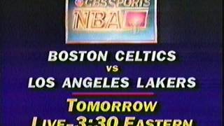 1985 CBS NBA Lakers Celtics Promo [upl. by Otrebla]