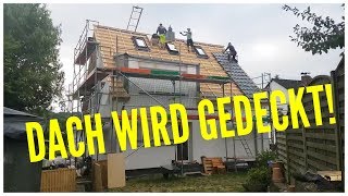 Dachdecker  Dacheindeckung mit Nelskamp NIBRA F 8 12 Zeitraffer  Roofing with NIBRA F 8 12 [upl. by Brenza]