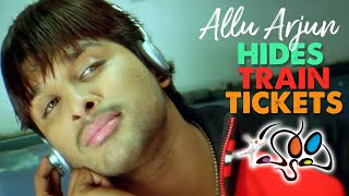 Happy Telugu Movie Scenes  Allu Arjun Hides the Tickets  Genelia Manoj Bajpayee  Karunakaran [upl. by Miran]