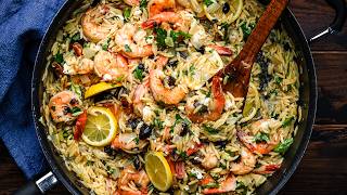 Shrimp with Orzo  Easy OnePot Spring Dish That Everyone Will Love [upl. by Gerrard]