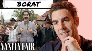 Sacha Baron Cohen Rewatches Borat Talladega Nights Da Ali G Show amp More  Vanity Fair [upl. by Arualana]