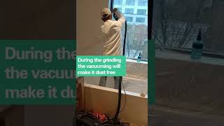 How to remove glass scratches with dustless concrete grinder system [upl. by Reisinger782]