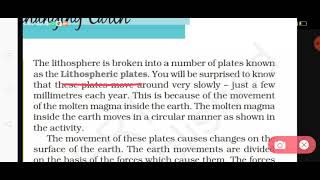 Movement of lithospheric plates volcano  Class7 GEOGRAPHY Ch3 Our Changing Earth PART 1 [upl. by Epuladaug]