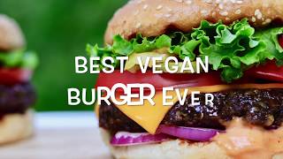 Vegan Burger Best Grillable Seitan Burger Ever [upl. by Treboh238]