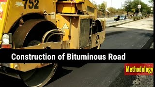 Construction of Bituminous Concrete Roadwork methodology amp Procedure Asphalt road [upl. by Lan671]