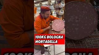 La Regina mortadella di Bologna da 100kg food salumeria foodblog cibo ciboitaliano [upl. by Frieder]