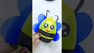 Balloon Bee Craft idea for kids  balloon craft work viralshort youtubeshorts youtuber shorts [upl. by Ahsinhoj]