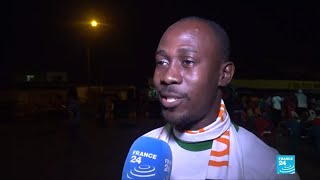 CAN2019  Désillusion à Abidjan pour les supporters ivoiriens après lélimination face à lAlgérie [upl. by Anividul]