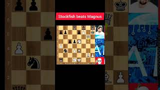 Stockfish Beats Magnus Carlsen chess shorts [upl. by Trescha]