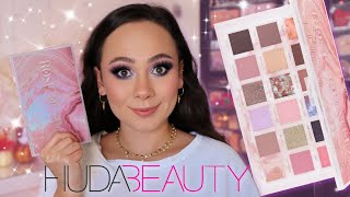 HUDA BEAUTY ROSE QUARTZ EYESHADOW PALETTE [upl. by Nnaeinahpets26]