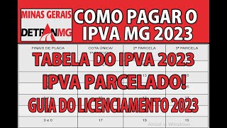 COMO EMITIR E PAGAR O IPVA 2023 MG Quando pagar Onde pagar parcelado MG ipvamg ipva2023 [upl. by Yerfej950]