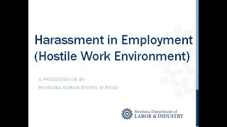 Harassment in Employment [upl. by Esinert133]