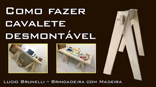 Como Fazer Cavalete Desmontável em Madeira Pau de Balsa  Collapsible Easels [upl. by Thacker]