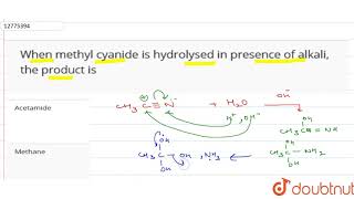 When methyl cyanide is hydrolysed in presence of alkali the product is [upl. by Mic844]