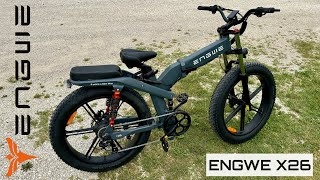 ENGWE X26  The Best Foldable EBike 1000W Dual Battery  Triple Suspension  Max Speed 50 kmh [upl. by Nikal]