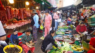 Psar Boeng Trabek Phnom Penh City  Amazing Food Tour Around Market [upl. by Anertak]