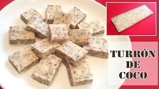 Turrón de coco con chocolate blanco I Receta muy fácil [upl. by Broadbent421]