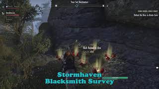 ESO Stormhaven Blacksmith Survey Location The Elder Scrolls Online [upl. by Ahsined]