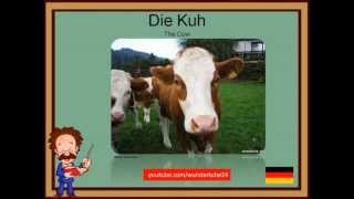 1 LEARN GERMAN FARM ANIMALS  DEUTSCH LERNEN AUF DEM BAUERNHOF [upl. by Elke]