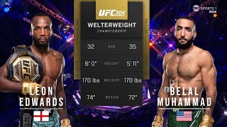 LEON EDWARDS VS BELAL MUHAMMAD 2 FULL FIGHT UFC 304 [upl. by Willett]