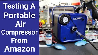 Testing A Portable Airbrush Compressor From Amazon [upl. by Ynafetse]