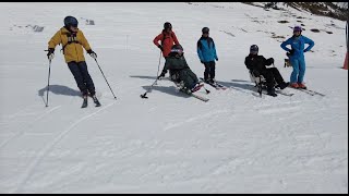 Ski Andorra Marie skiing Arinsal with Disability Snowsport UK [upl. by Erodisi]