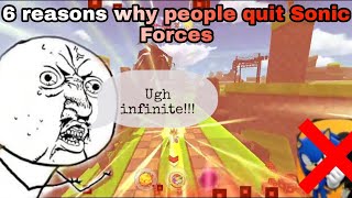 6 reasons why people quit Sonic Forces Speed Battle [upl. by Onitnevuj]