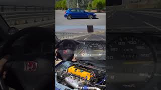 Honda Civic EK K20 TypeR Swap  100200 kmh Acceleration  Top Speed  Epic VTEC Sound [upl. by Aeirdna]