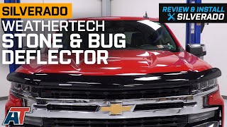 20192021 Silverado 1500 Weathertech Stone and Bug Deflector Dark Smoke Review amp Install [upl. by Monjan]