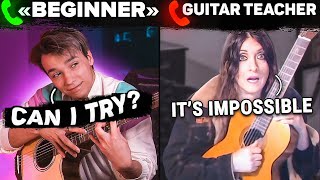 Professional GUITARIST Pretends to be a BEGINNER to Guitar Lessons  PRANK 2 [upl. by Wilkins113]