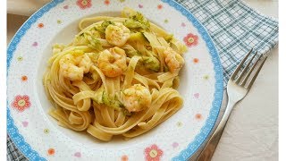 Fettuccine gamberi e zucchine [upl. by Russel]