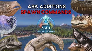 Ark Survival Ascended  Ark Additions SPAWN COMMANDS Including Ceratosaurus [upl. by Sucitivel]